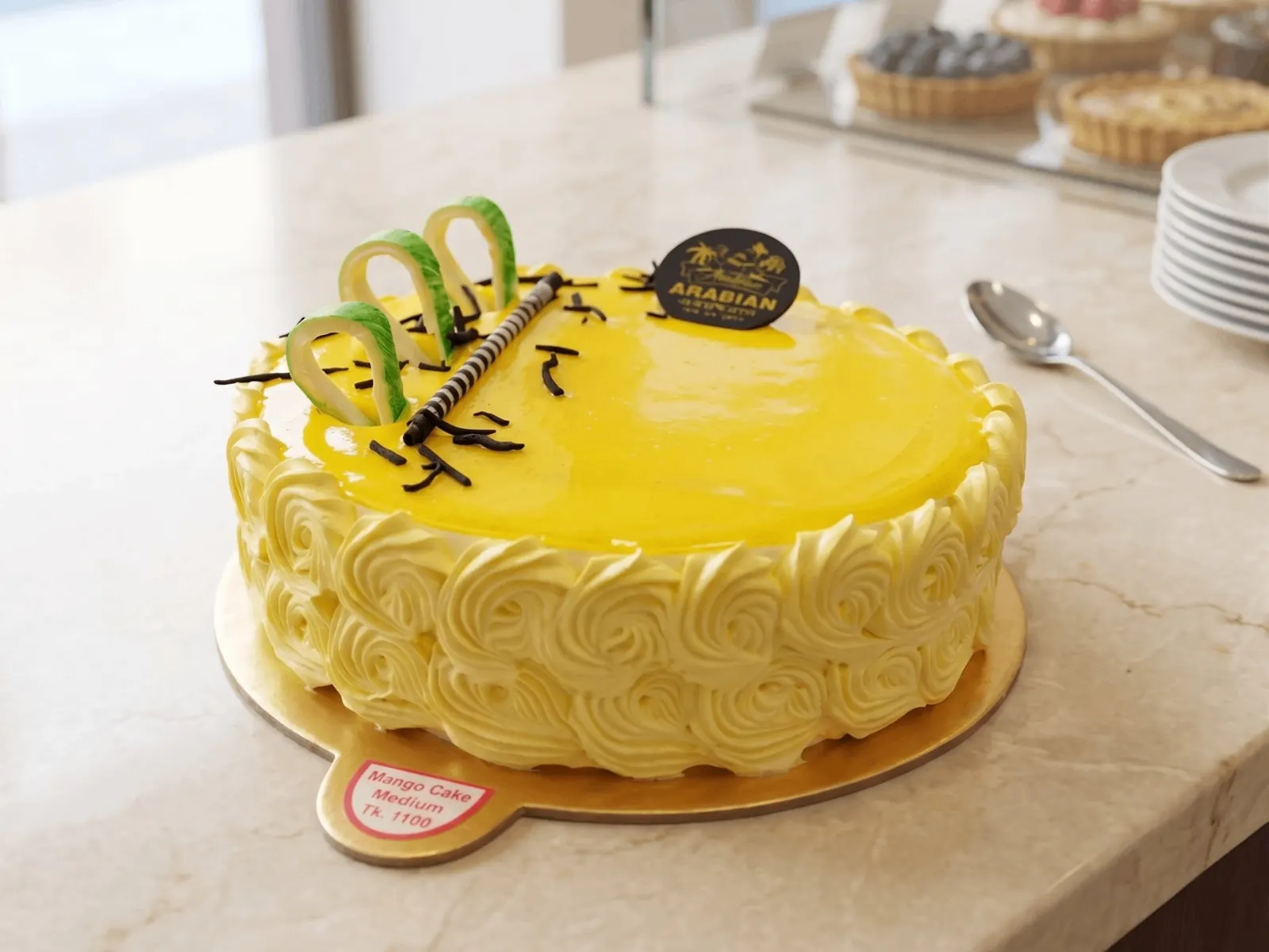 Mango Rosette Cake